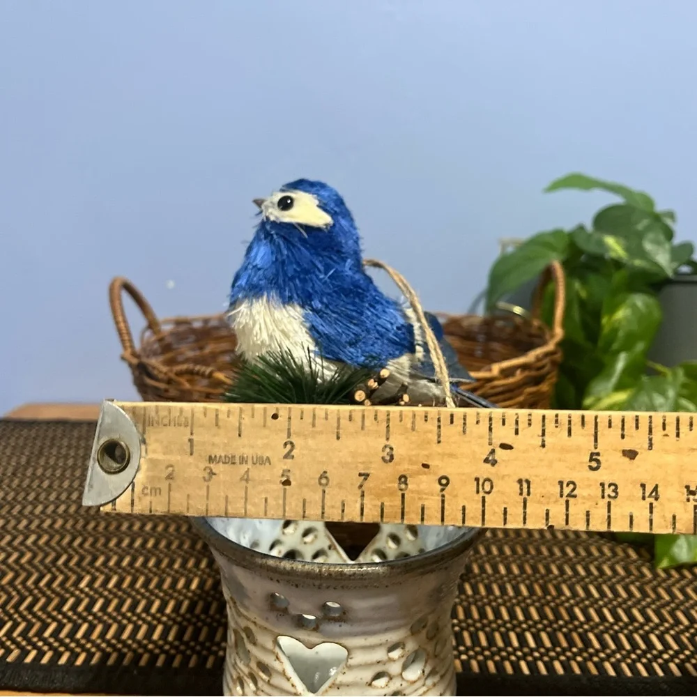 Blue and White Bird Ornament